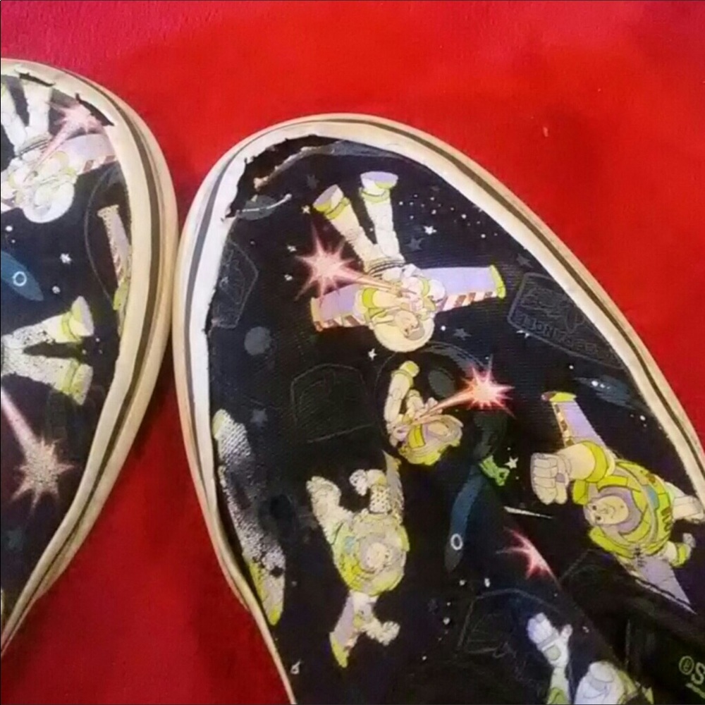 PREVIOUSLY LOVED PIXAR TOYSTORY SLIP ON VANS SHOES